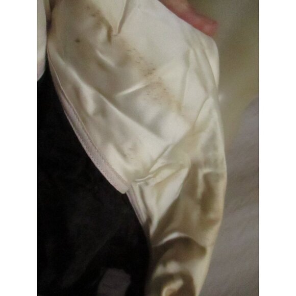 Vintage Women's Dress 6 1960's Crushed Velvet Sheer Sleeve Mod Funeral Veruca S - Picture 16 of 16